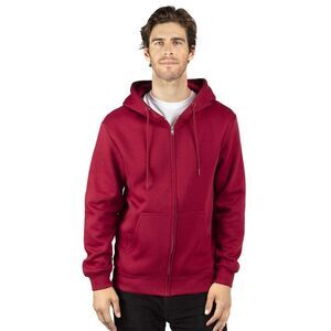 Threadfast Apparel Fleece Full-Zip  Sweatshirt / Burgundy